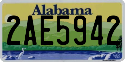 AL license plate 2AE5942