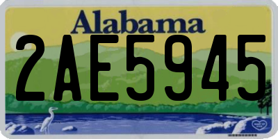 AL license plate 2AE5945