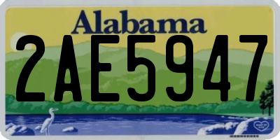 AL license plate 2AE5947