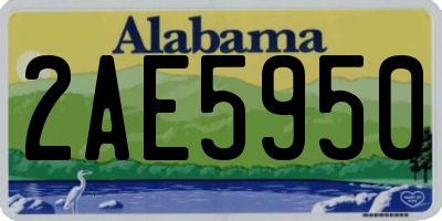 AL license plate 2AE5950