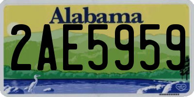 AL license plate 2AE5959
