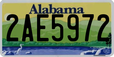 AL license plate 2AE5972