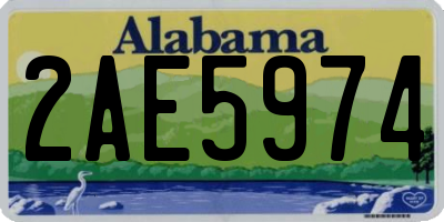 AL license plate 2AE5974