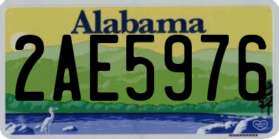 AL license plate 2AE5976
