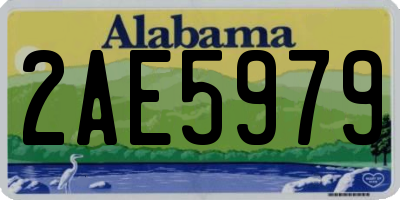 AL license plate 2AE5979