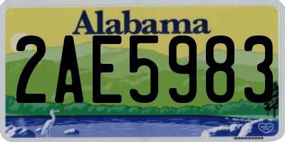 AL license plate 2AE5983