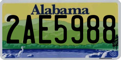 AL license plate 2AE5988