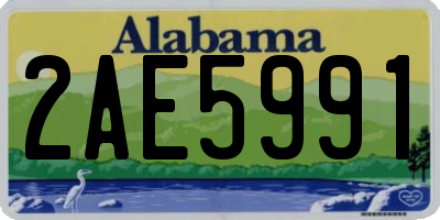 AL license plate 2AE5991