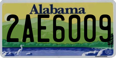 AL license plate 2AE6009