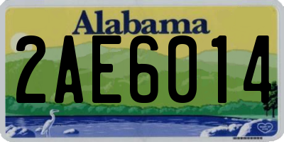 AL license plate 2AE6014