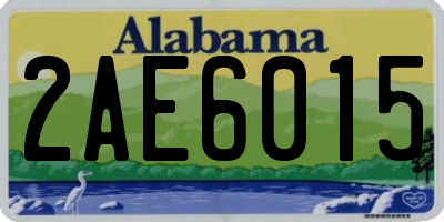 AL license plate 2AE6015