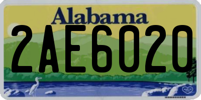 AL license plate 2AE6020