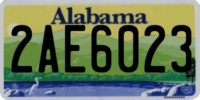 AL license plate 2AE6023