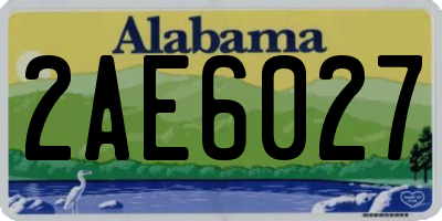 AL license plate 2AE6027