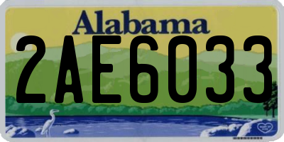 AL license plate 2AE6033