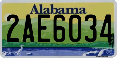 AL license plate 2AE6034