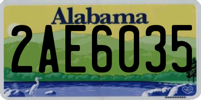 AL license plate 2AE6035