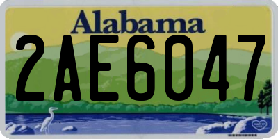 AL license plate 2AE6047