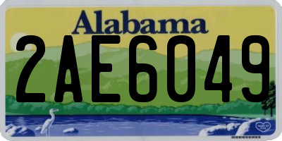 AL license plate 2AE6049