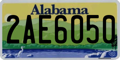 AL license plate 2AE6050