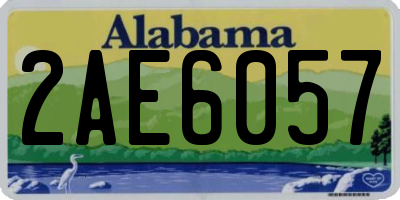 AL license plate 2AE6057