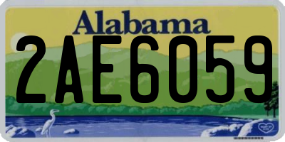 AL license plate 2AE6059