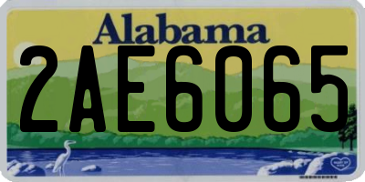 AL license plate 2AE6065