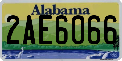 AL license plate 2AE6066