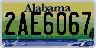 AL license plate 2AE6067