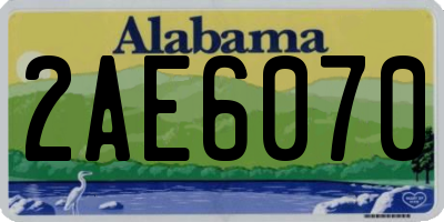 AL license plate 2AE6070