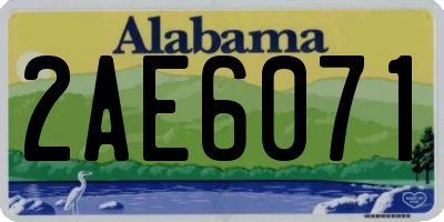 AL license plate 2AE6071