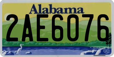 AL license plate 2AE6076