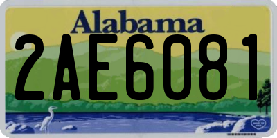 AL license plate 2AE6081