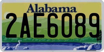 AL license plate 2AE6089