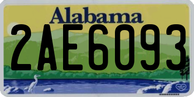 AL license plate 2AE6093
