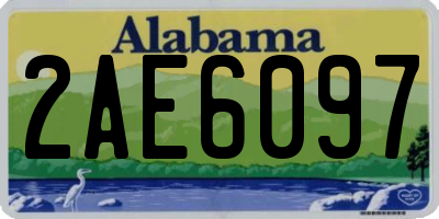 AL license plate 2AE6097