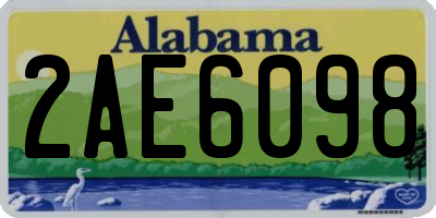 AL license plate 2AE6098