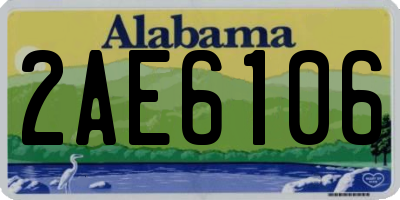AL license plate 2AE6106