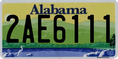 AL license plate 2AE6111