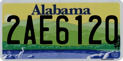 AL license plate 2AE6120