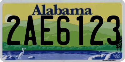 AL license plate 2AE6123