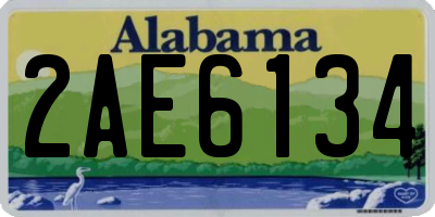AL license plate 2AE6134