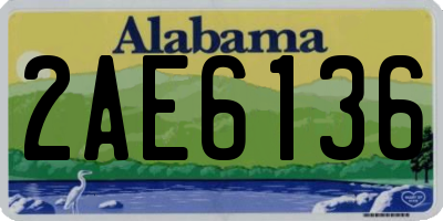 AL license plate 2AE6136