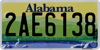 AL license plate 2AE6138