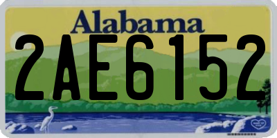 AL license plate 2AE6152