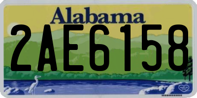 AL license plate 2AE6158