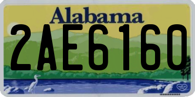 AL license plate 2AE6160