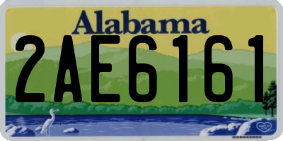 AL license plate 2AE6161