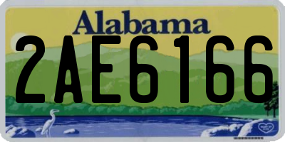 AL license plate 2AE6166
