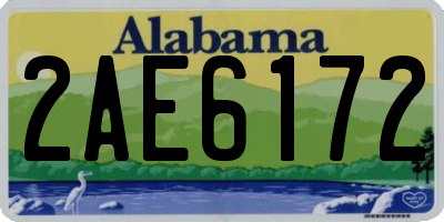 AL license plate 2AE6172
